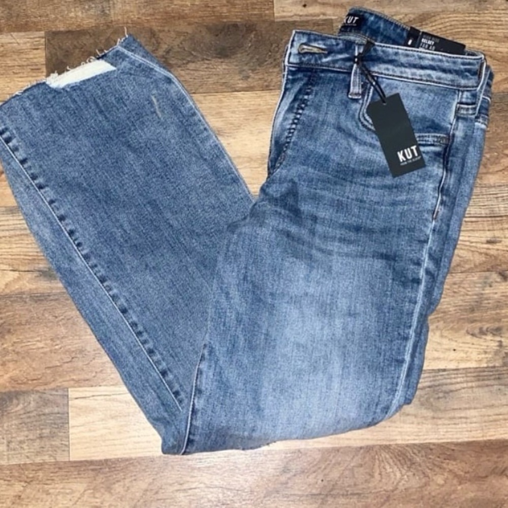 KUT from cloth Lesley high rise ankle flare jeans
